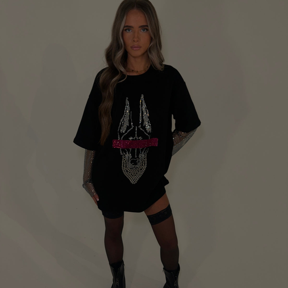 camiseta oversize de manga corta