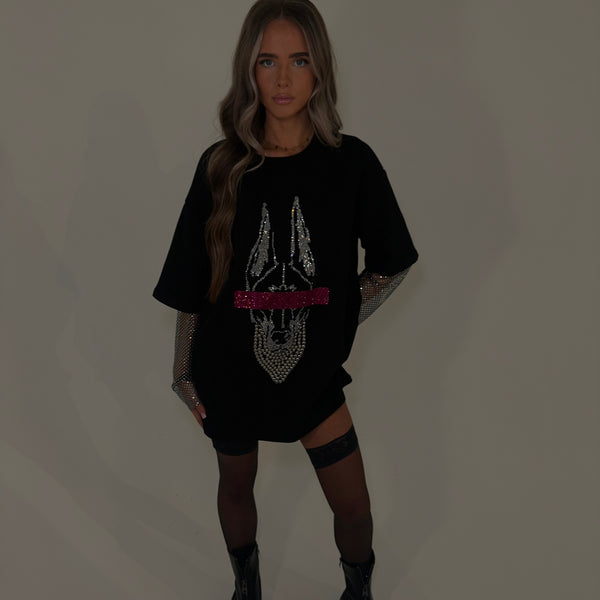 camiseta oversize de manga corta