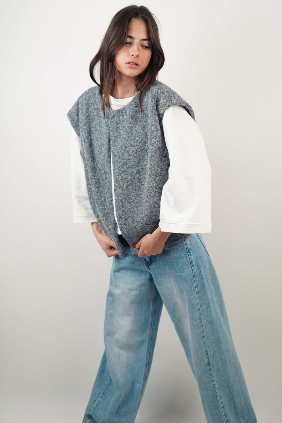 Chaleco Gris Sin Mangas