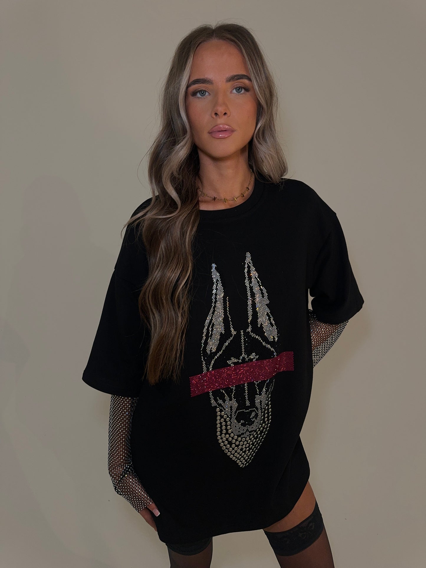 camiseta oversize de manga corta