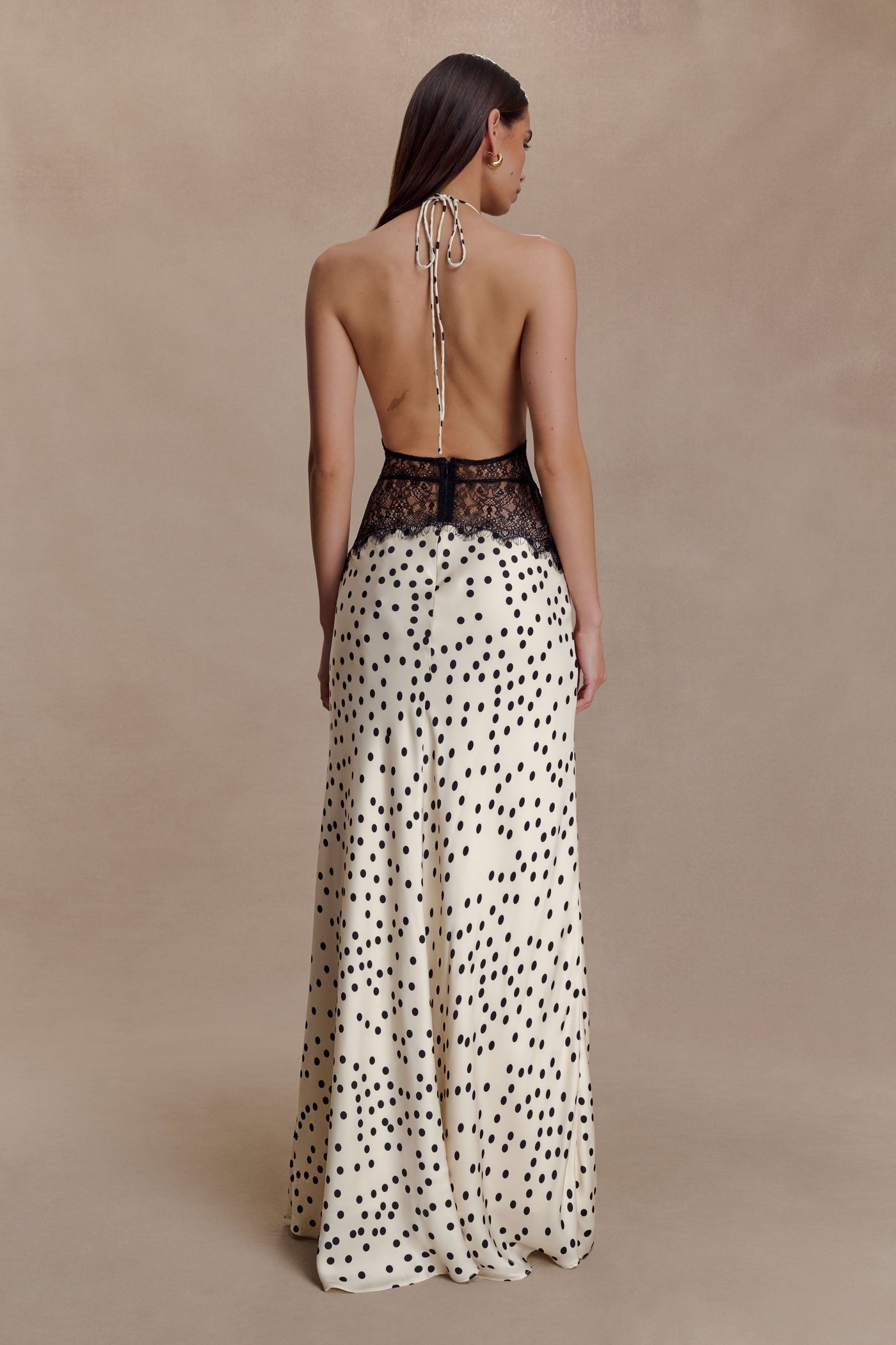 Dinah Lace And Satin Maxi Dress