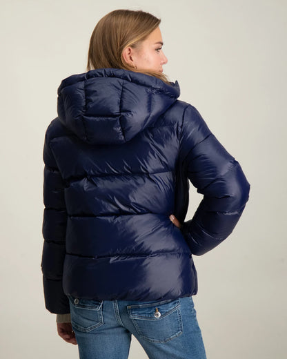 Chaqueta acolchada corta con capucha