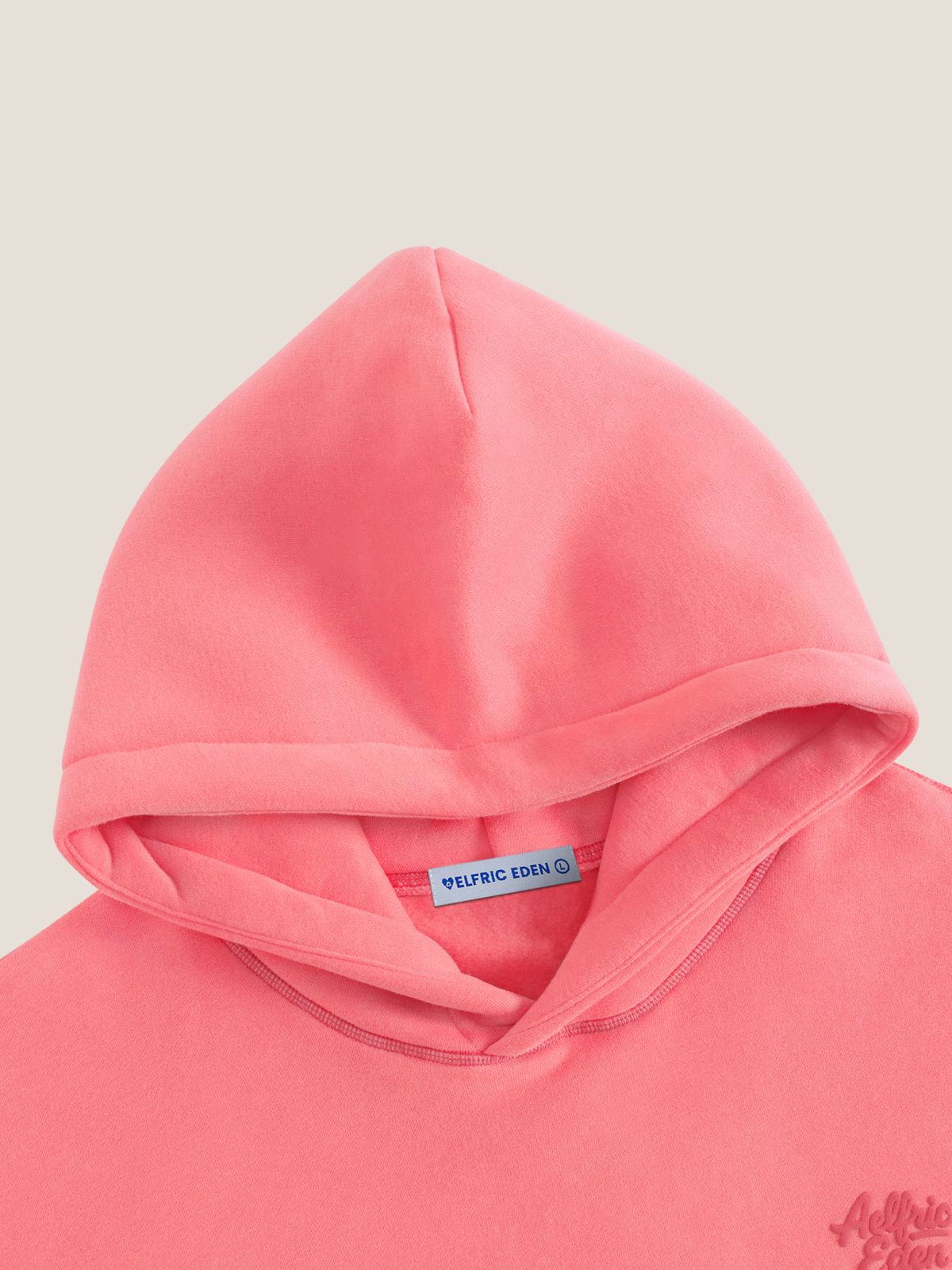 Conjunto de sudadera con capucha y pantalón baggy rosa