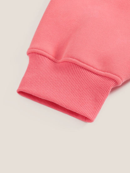Conjunto de sudadera con capucha y pantalón baggy rosa
