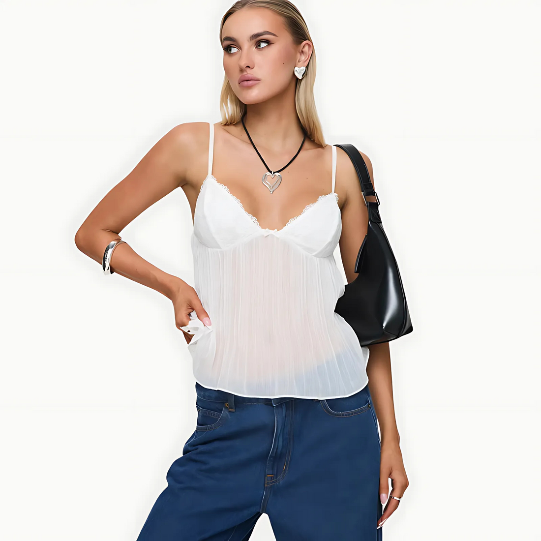 ROSELA pleat top
