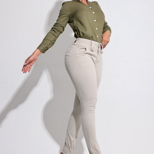 Pantalón Skinny de Talle Alto