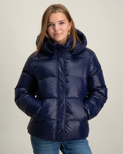 Chaqueta acolchada corta con capucha
