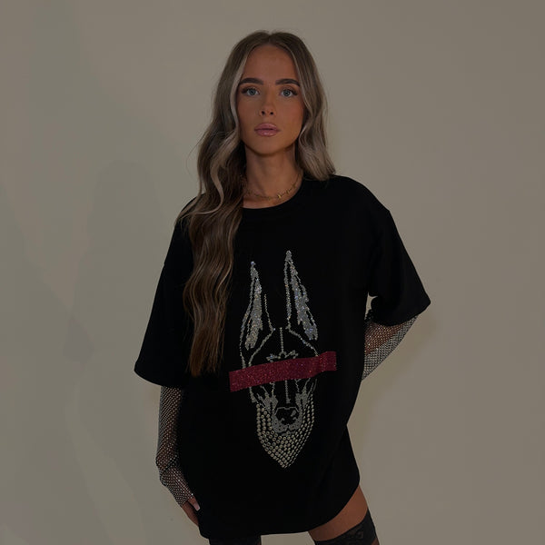 camiseta oversize de manga corta