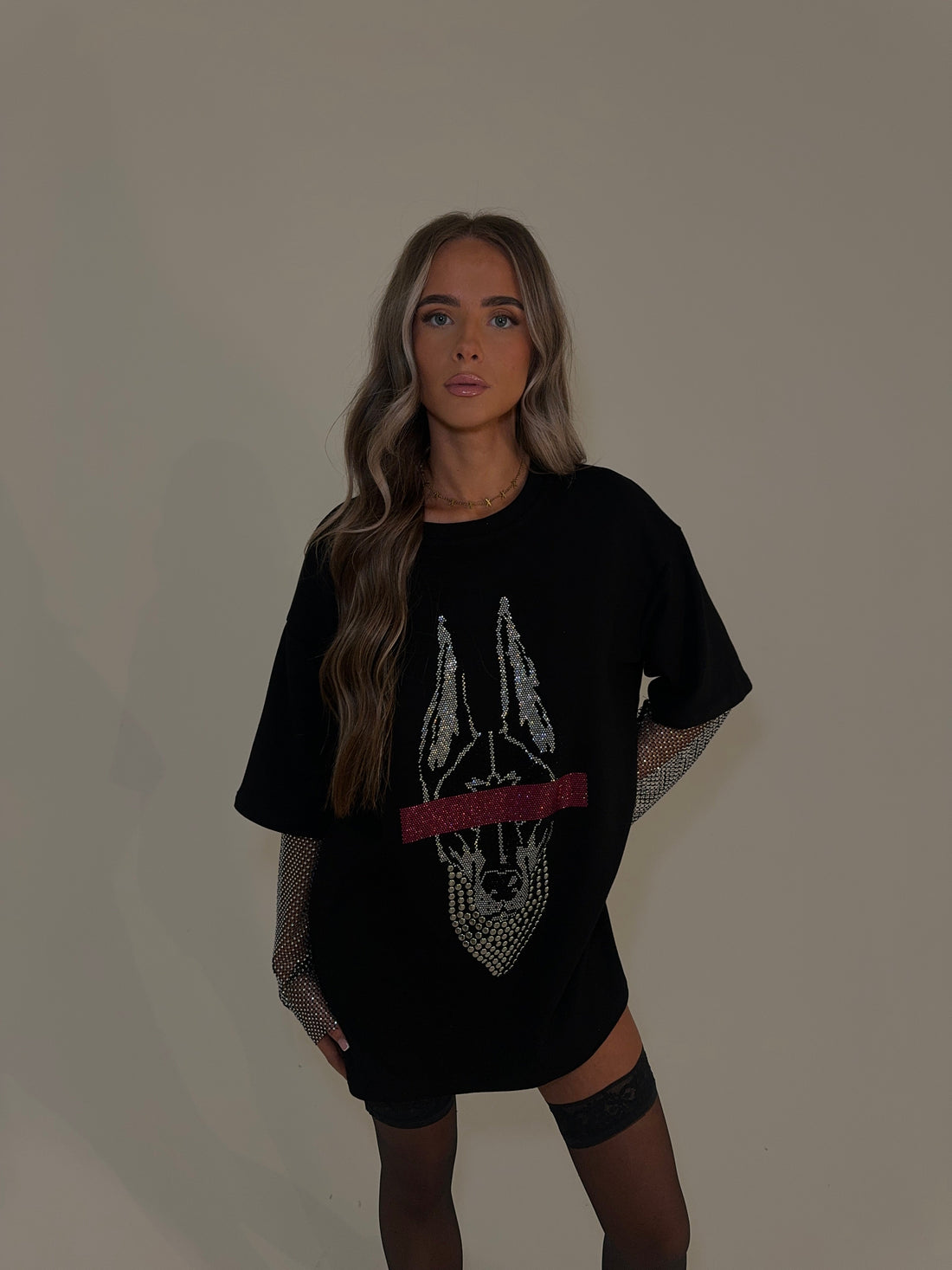 camiseta oversize de manga corta