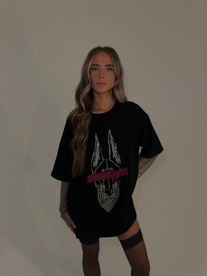 camiseta oversize de manga corta