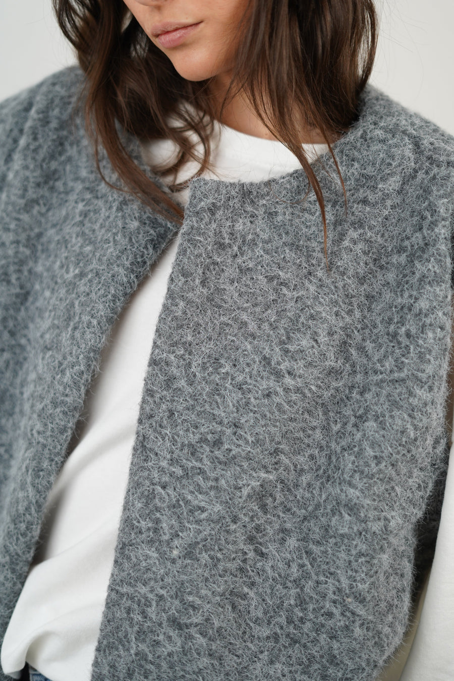 Chaleco Gris Sin Mangas