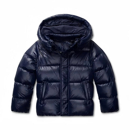 Chaqueta acolchada corta con capucha