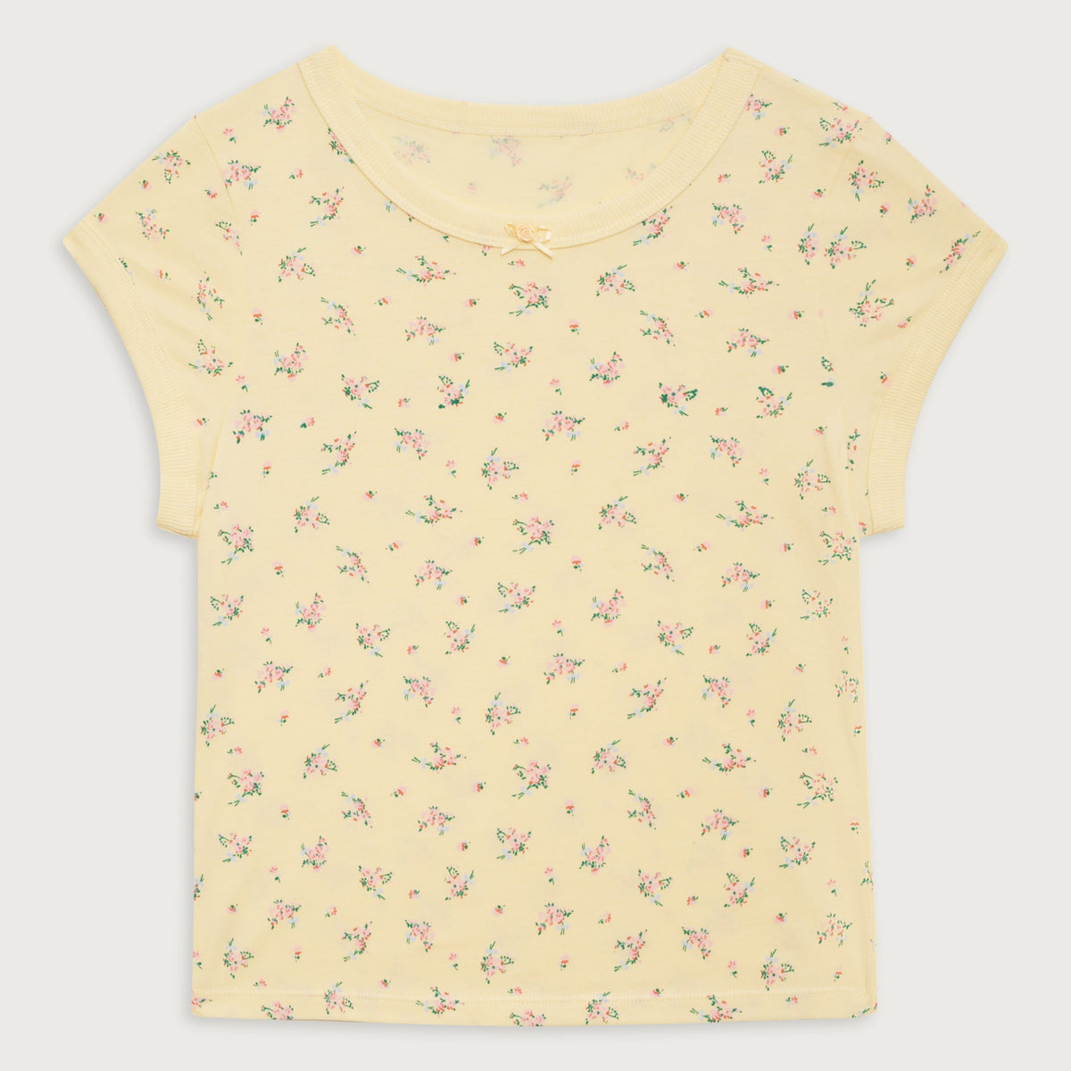 Crop top ajustado de manga corta