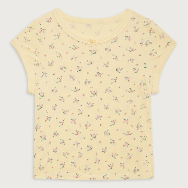 Crop top ajustado de manga corta