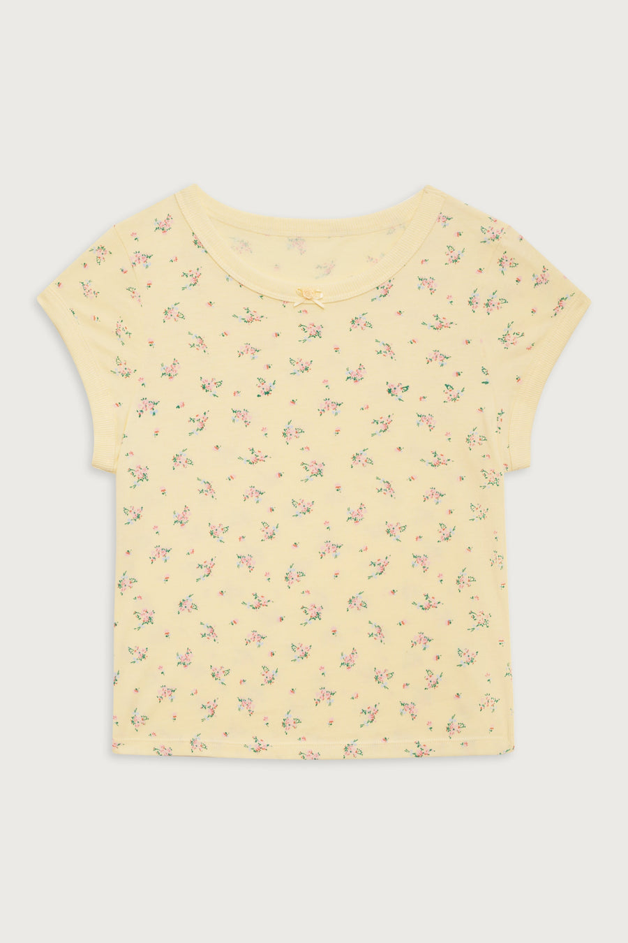 Crop top ajustado de manga corta