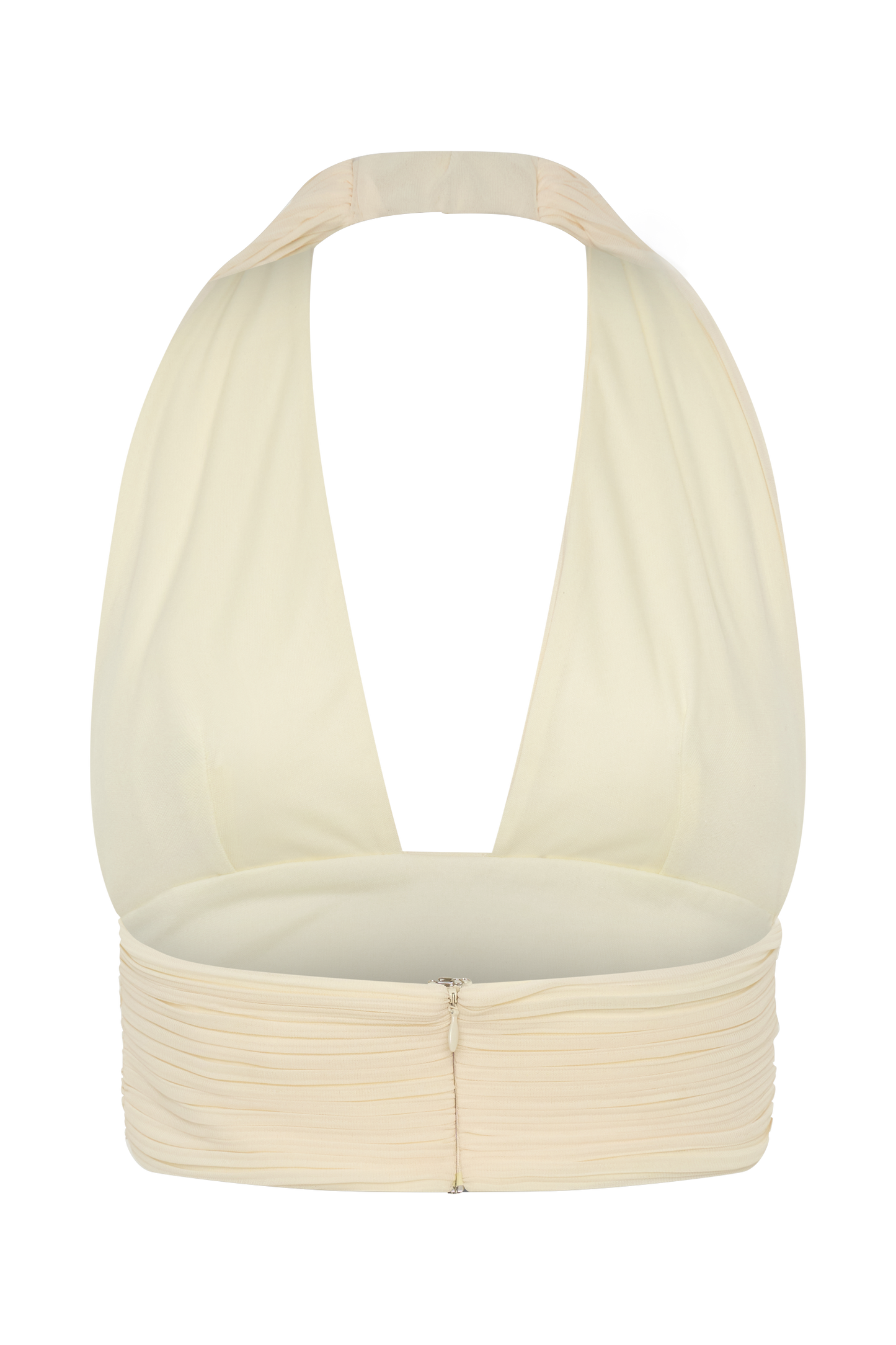 Top halter plisado sin mangas - Limón