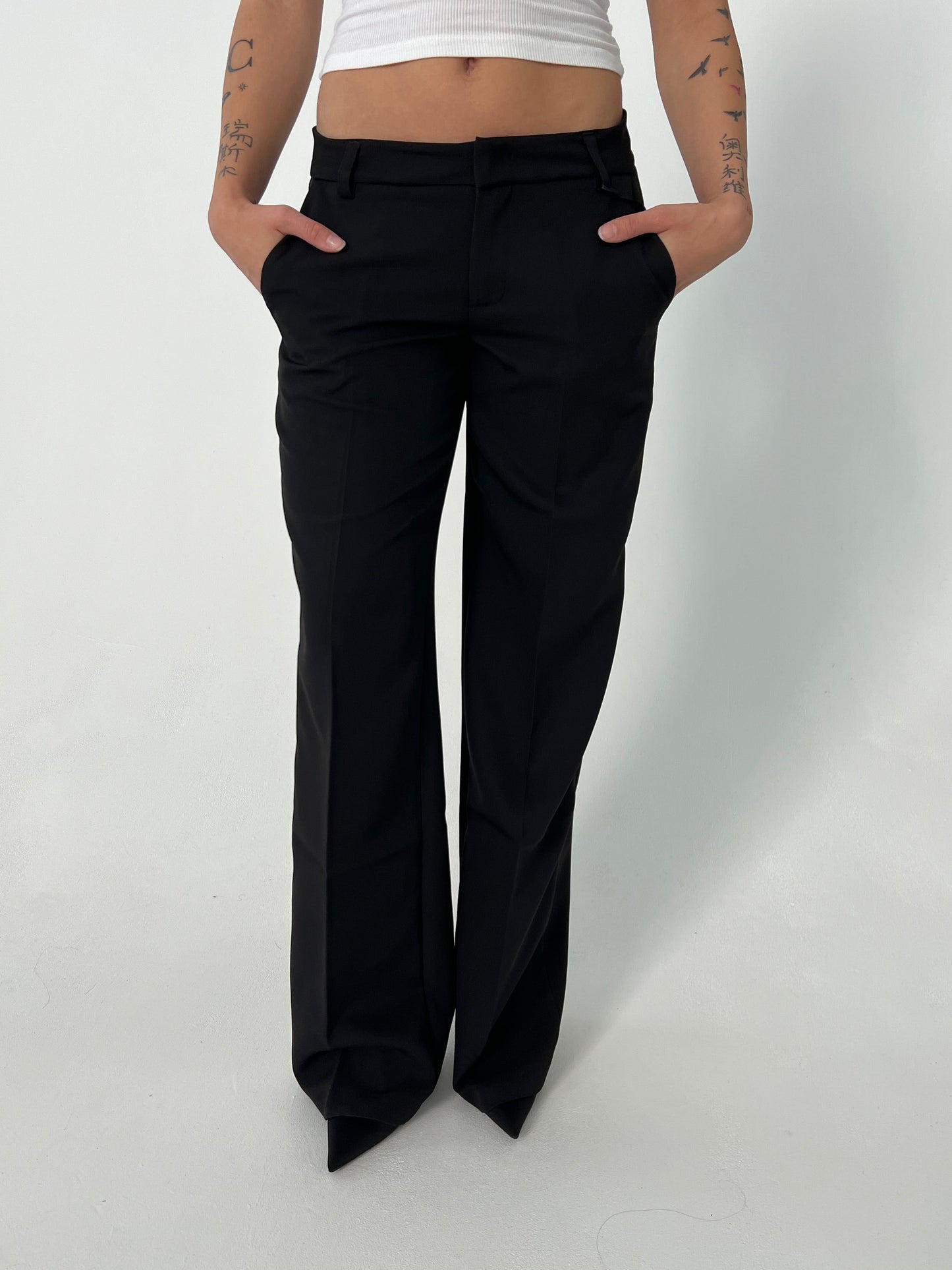 pantalón de sastre de tiro bajo
