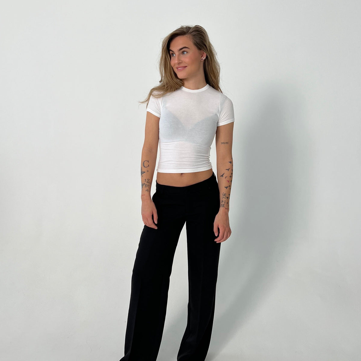 pantalón de sastre de tiro bajo