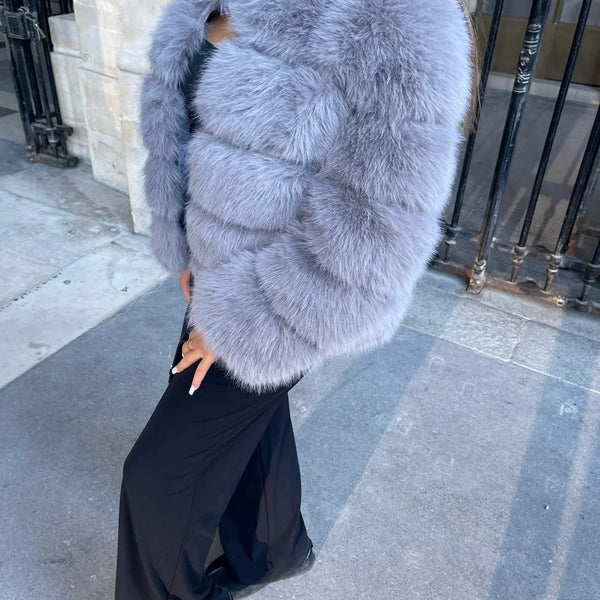 Chaqueta corta de pelo sintético ultra suave