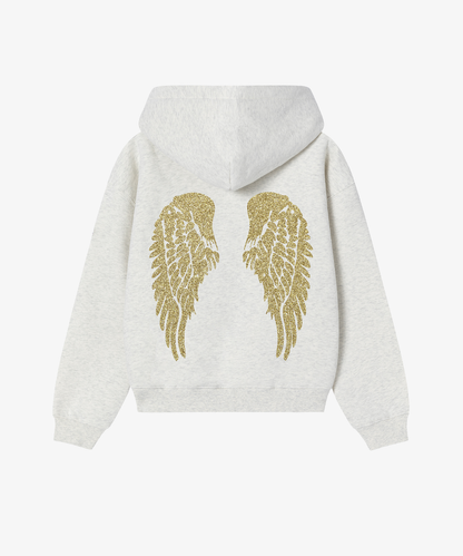 Sudadera con Capucha Alas Doradas
