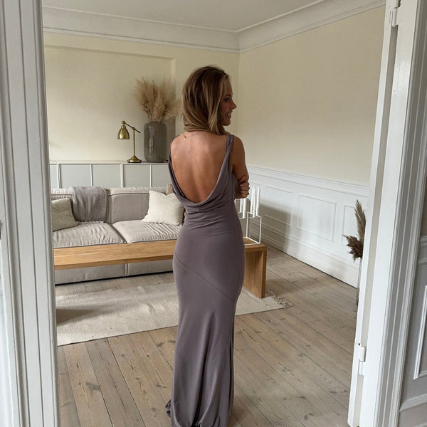 Vestido largo satinado